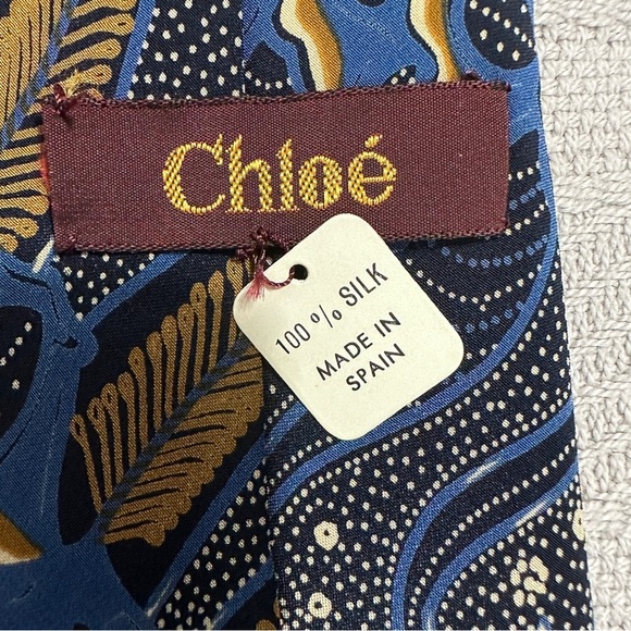 NEW with tag, Chloe 100% silk necktie, made in Spain - Picture 2 of 4